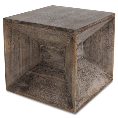 Tabouret table d'appoint cube table de chevet table basse en bois gris 38x40x40cm TABA06014 - TABA06014 - 3000898169602