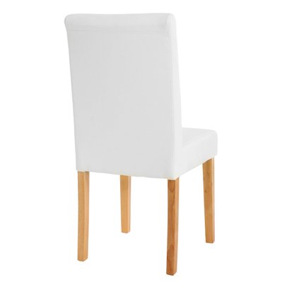 Lot de 6 chaises de salle à manger simili-cuir blanc mat pieds clairs CDS04238 - cds04238 - 3000073375897