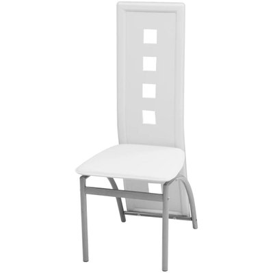 Lot de 2 chaises de salle à manger cuisine design contemporain similicuir blanc CDS020190 - CDS020190 - 3001064299789