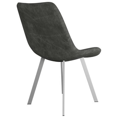 Lot de 2 chaises de salle à manger cuisine design moderne similicuir daim gris CDS020601 - CDS020601 - 3001106499788