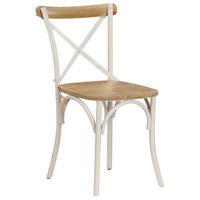 Lot de 2 chaises de salle à manger cuisine blanc bois de manguier solide CDS020165 - CDS020165 - 3001061499786