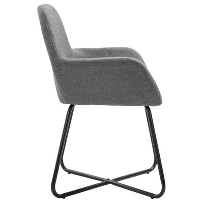 Lot de 4 chaises de salle à manger cuisine design moderne tissu gris foncé CDS021557 - CDS021557 - 3000014631532