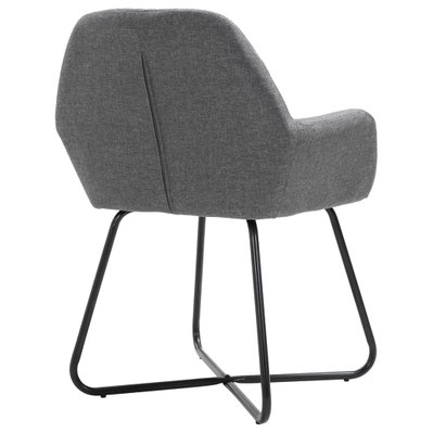 Lot de 4 chaises de salle à manger cuisine design moderne tissu gris foncé CDS021557 - CDS021557 - 3000014631532