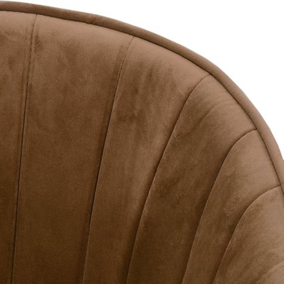 Chaise de salle à manger design moderne pieds en bois en velours marron CDS020058 - CDS020058 - 3001050699784