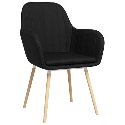 Lot de 2 chaises de salle à manger cuisine avec accoudoirs design moderne tissu noir CDS020143 - CDS020143 - 3001059199780