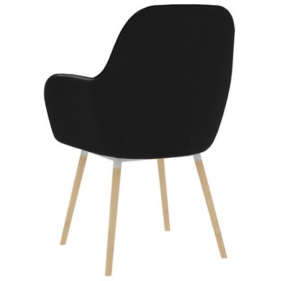 Lot de 2 chaises de salle à manger cuisine avec accoudoirs design moderne tissu noir CDS020143 - CDS020143 - 3001059199780