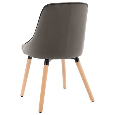 Lot de 2 chaises de salle à manger cuisine design moderne velours gris foncé CDS020559 - CDS020559 - 3001102199781