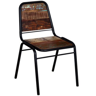 Lot de 6 chaises de salle à manger cuisine style industriel bois de récupération solide CDS022243 - CDS022243 - 3000025261537