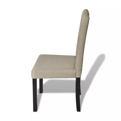 Lot de 6 chaises de salle à manger cuisine design moderne tissu poil de chameau CDS022780 - CDS022780 - 3000030741536
