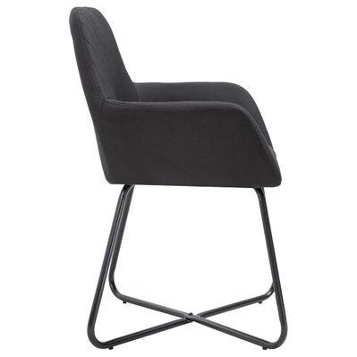 Lot de 4 chaises de salle à manger cuisine design moderne tissu noir CDS021841 - CDS021841 - 3000017501535
