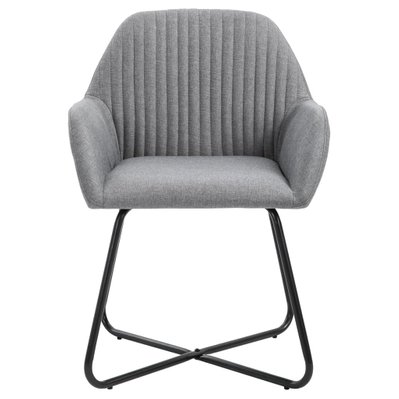 Lot de 2 chaises de salle à manger cuisine design moderne tissu gris clair CDS020488 - CDS020488 - 3001094999789