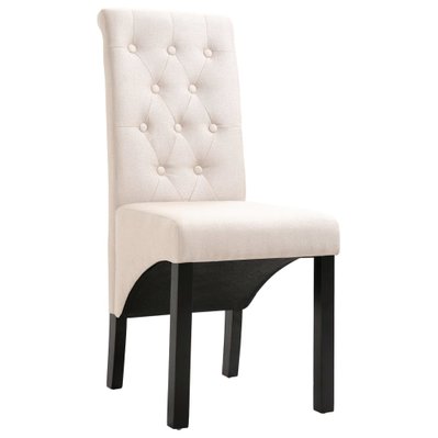 Lot de 4 chaises de salle à manger cuisine design intemporel tissu crème CDS021184 - CDS021184 - 3001167299785