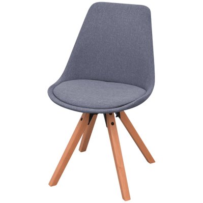 Lot de 2 chaises de salle à manger cuisine design rétro tissu gris clair CDS020480 - CDS020480 - 3001094199783