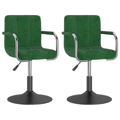 Lot de 2 chaises de salle à manger cuisine design moderne velours vert foncé CDS021084 - CDS021084 - 3001157299788