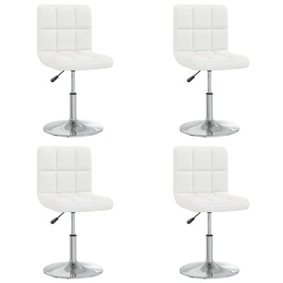 Lot de 4 chaises de salle à manger cuisine design contemporain similicuir blanc CDS021264 - CDS021264 - 3001175299784