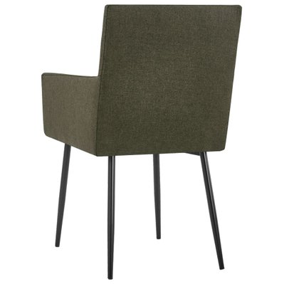 Lot de 4 chaises de salle à manger cuisine avec accoudoirs design moderne tissu marron CDS021211 - CDS021211 - 3001169999782