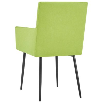 Lot de 6 chaises de salle à manger cuisine avec accoudoirs design moderne tissu vert CDS022143 - CDS022143 - 3000024191538