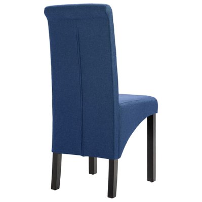 Lot de 4 chaises de salle à manger cuisine design classique tissu bleu CDS021296 - CDS021296 - 3001178499785
