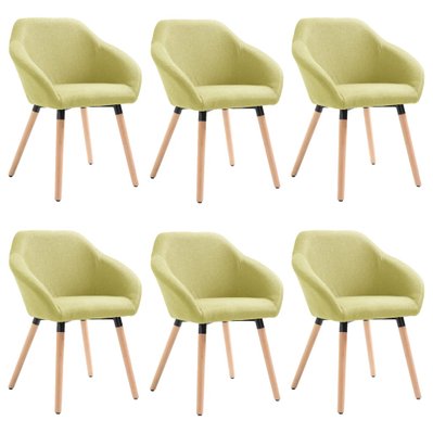 Lot de 6 chaises de salle à manger cuisine design moderne tissu vert CDS022912 - CDS022912 - 3000032061533
