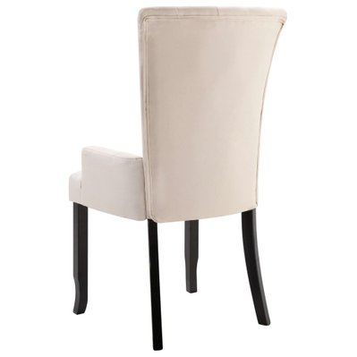 Lot de 4 chaises de salle à manger cuisine design moderne tissu beige CDS022090 - CDS022090 - 3000023651538