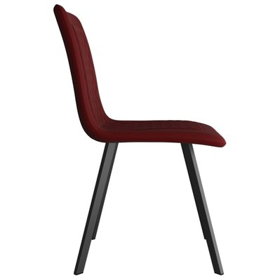 Lot de 4 chaises de salle à manger cuisine design moderne velours rouge CDS021979 - CDS021979 - 3000022511536