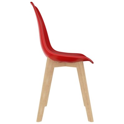 Lot de 2 chaises de salle à manger cuisine design contemporain plastique rouge CDS021020 - CDS021020 - 3001150899787