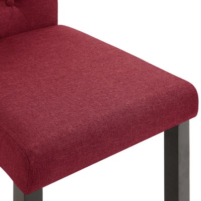 Lot de 4 chaises de salle à manger cuisine design classique tissu rouge bordeaux CDS021941 - CDS021941 - 3000021901536