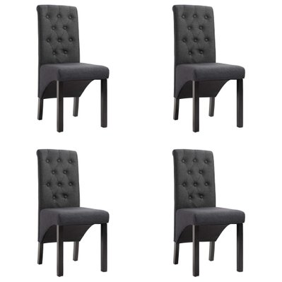 Lot de 4 chaises de salle à manger cuisine design moderne tissu gris foncé CDS021188 - CDS021188 - 3001167699783