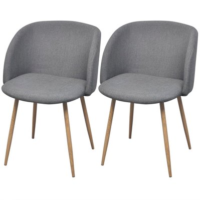 Lot de 2 chaises de salle à manger cuisine design contemporain tissu gris clair CDS020479 - CDS020479 - 3001094099786