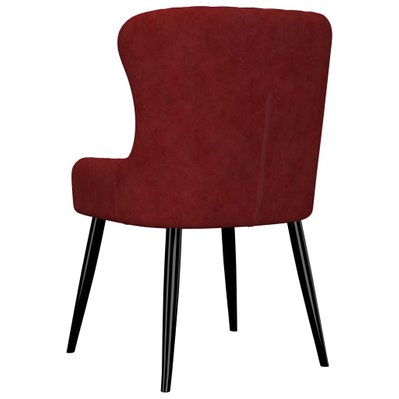 Lot de 6 chaises de salle à manger cuisine design moderne velours rouge CDS022843 - CDS022843 - 3000031371534