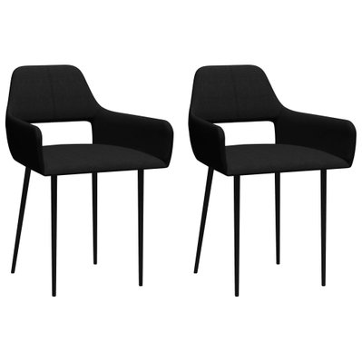 Lot de 2 chaises de salle à manger cuisine design moderne tissu noir CDS020874 - CDS020874 - 3001135999785