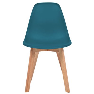 Lot de 2 chaises de salle à manger cuisine design intemporel plastique turquoise CDS021067 - CDS021067 - 3001155599781