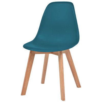 Lot de 2 chaises de salle à manger cuisine design intemporel plastique turquoise CDS021067 - CDS021067 - 3001155599781