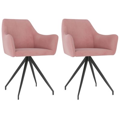 Lot de 2 chaises de salle à manger cuisine design moderne velours rose CDS020966 - CDS020966 - 3001145399780