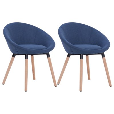 Lot de 2 chaises de salle à manger cuisine design contemporain tissu bleu CDS020230 - CDS020230 - 3001068299785
