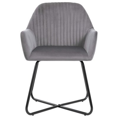 Lot de 6 chaises de salle à manger cuisine design moderne velours gris CDS022514 - CDS022514 - 3000027991531