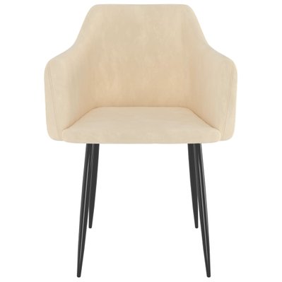 Lot de 2 chaises de salle à manger cuisine design moderne velours crème CDS020458 - CDS020458 - 3001091999782