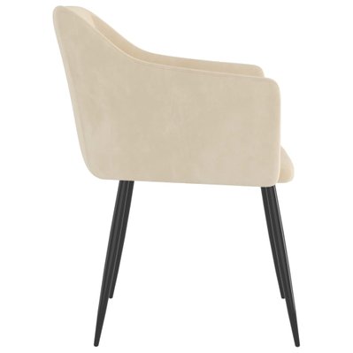 Lot de 2 chaises de salle à manger cuisine design moderne velours crème CDS020458 - CDS020458 - 3001091999782