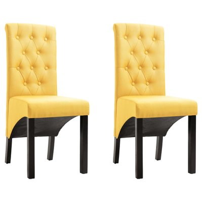 Lot de 2 chaises de salle à manger cuisine design intemporel tissu jaune CDS020640 - CDS020640 - 3001110799782