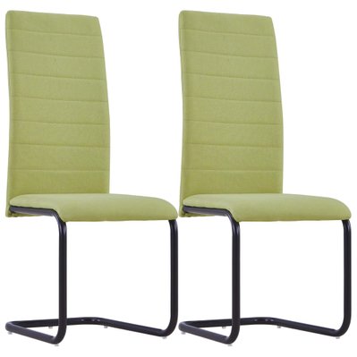 Lot de 2 chaises de salle à manger cuisine cantilever design moderne tissu vert CDS020394 - CDS020394 - 3001085099788