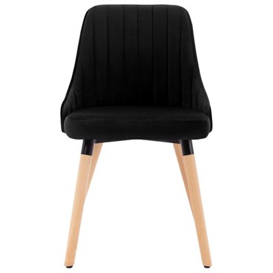 Lot de 6 chaises de salle à manger cuisine design scandinave velours noir CDS022735 - CDS022735 - 3000030261539