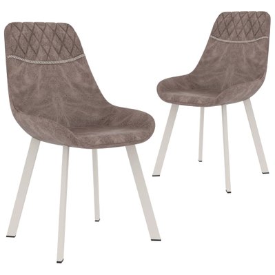 Lot de 2 chaises de salle à manger cuisine design moderne similicuir marron CDS020728 - CDS020728 - 3001119699786