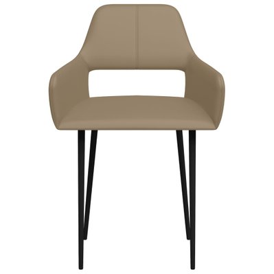 Lot de 4 chaises de salle à manger cuisine design moderne similicuir cappuccino CDS021442 - CDS021442 - 3000013401532