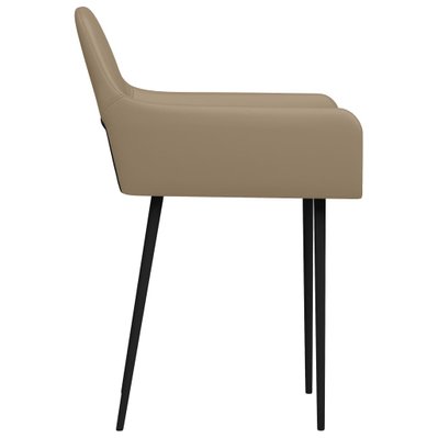 Lot de 4 chaises de salle à manger cuisine design moderne similicuir cappuccino CDS021442 - CDS021442 - 3000013401532