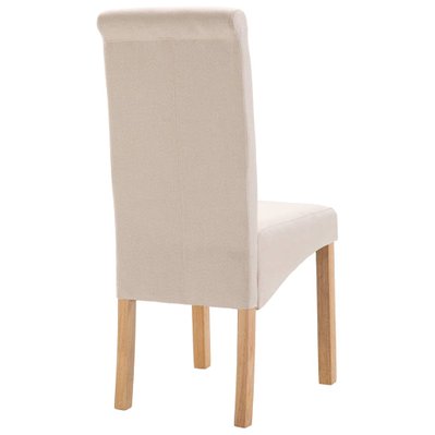 Lot de 2 chaises de salle à manger cuisine design moderne tissu crème CDS020439 - CDS020439 - 3001089799783