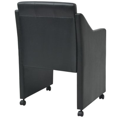 Lot de 6 chaises de salle à manger cuisine design intemporel similicuir noir CDS022690 - CDS022690 - 3000029811530