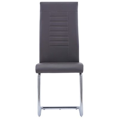 Lot de 2 chaises de salle à manger cuisine cantilever design moderne similicuir gris CDS020333 - CDS020333 - 3001078599783