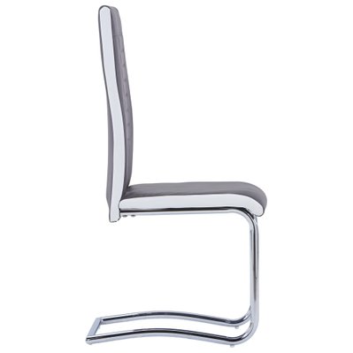 Lot de 2 chaises de salle à manger cuisine cantilever design moderne similicuir gris CDS020333 - CDS020333 - 3001078599783