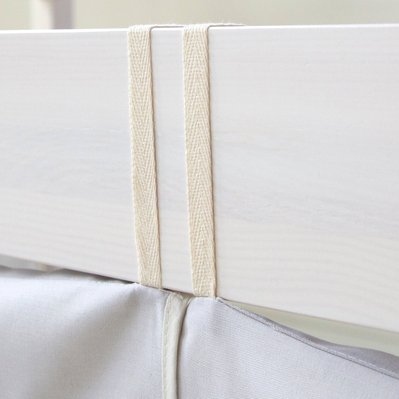 Toile rideau pour lit mezzanine ou surélevé en coton gris avec étoiles APE06056 - APE06056 - 3001101869609