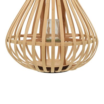 Bougeoir suspendu porte-bougie bambou naturel décoration extérieur DEC020008 - DEC020008 - 3000051947764